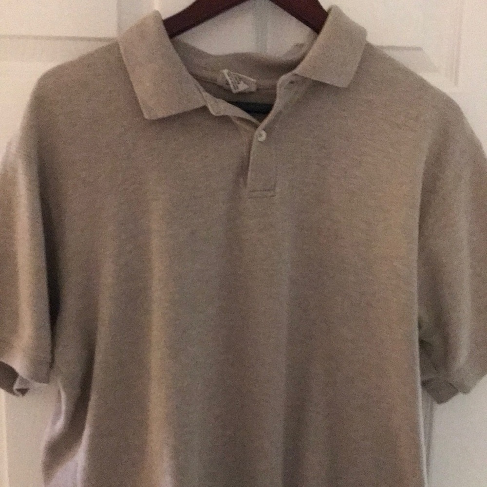 L.L. Bean Beige Polo Shirt size large regular
